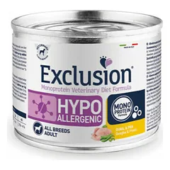 Exclusion Hypoallergenic konservai šunims su perkeliais ir žirniais 200 g