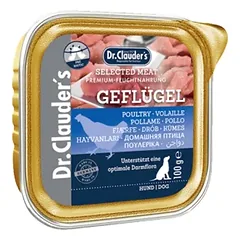 DR. CLAUDER’S drėgnas maistas suaugusiems šunims su paukštiena 12x100g