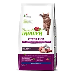 NATURAL TRAINER Cat adult Sterilised DUCK su antiena 300g. – 1,5kg.