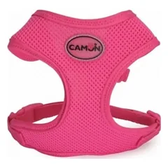 Camon Mesh krūtinės dirželis šunims su dviguba reguliavimo, MD dydis, fuksija, krūtinės apimtis 32-37 cm, kūno apimtis 33-46 cm