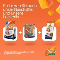 Farmina N&D Pumpkin Puppy Medium & Maxi su ėriena ir mėlynėmis, sausas maistas šunims — 4 nuotrauka