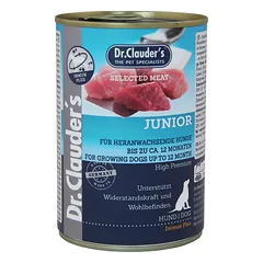DR. CLAUDER’S JUNIOR subalansuotas drėgnas maistas jaunų šunų imuninei sistemai 400g
