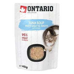 Ontario drėgnas maistas (sriuba) jauniems kačiukams su tunu, ryžiais ir daržovėmis, 40 g