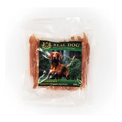 REAL DOG SNACKS Minkštos vištienos juostelės 500g