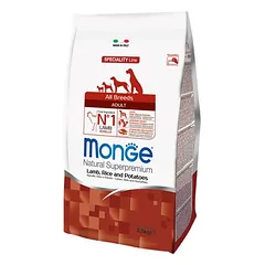 Monge Super Premium su ėriena, ryžiais ir bulvėmis, sausas maistas šunims