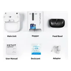 Petkit YumShare Dual-Hopper 2 su dirbtinio intelekto kamera, L 31,6 x B 18,6 x H 29,6 cm — 2 nuotrauka