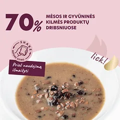 DELICKCIOUS konservuotas pašaras su antiena ir uogomis suaugusioms katėms, 80 g — 3 nuotrauka