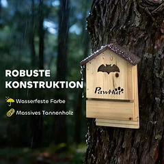 Šikšnosparnių nameliai, 3 vnt, 21,5 × 34 × 11,5 cm — 5 nuotrauka