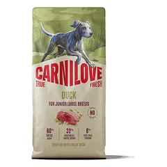 Carnilove True Fresh Duck Junior Large Breed sausas maistas šuniukams