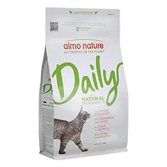 Almo Nature Daily Maintenance su tunu ir lašiša, sausas maistas katėms parduotuvėje 1petshop.lt