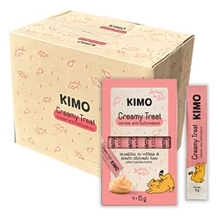 KIMO Cat Creamy Chicken Katsuobushi skanėstas katėms su vištiena, bonito tuno drožlėmis 60g x 20vnt