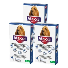 3x KRKA Ataxxa 2000 mg/400 mg lašai šunims, sveriantiems daugiau nei 25 kg