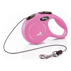 Flexi New Classic XS virvinis pavadėlis 3 m rožinis iki 8 kg