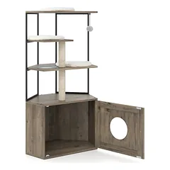 Kačių draskyklė su kraiko dėže 138 cm — 4 nuotrauka