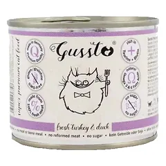 GUSSTO Cat Fresh Turkey & Duck šlapias kačių maistas, kalakutiena ir antis  200 g