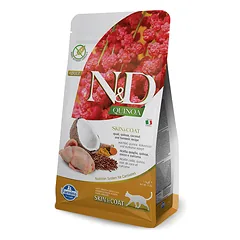Farmina N&D Grain Free Skin Coat Paipala, bolivinės balandos bekarūninis sausas pašaras katėms odai ir kailiui, 1.5 kg