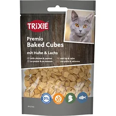 Trixie Premio Baked Cubes su vištiena ir laši, skanėstai katėms, 50 g