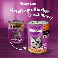 Whiskas 1+ drėgnas maistas katėms, konservai 12 x 400 g — 3 nuotrauka