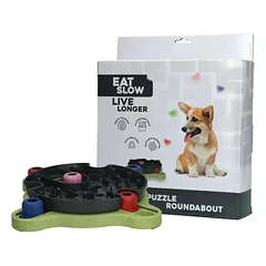 Eat Slow Live Longer Puzzle Roundabout - intelektualus žaislas šunims, karuselė