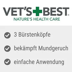 Vet's Best® dantų priežiūros rinkinys šunims, Dantų šepetėlis ir dantų pasta (100 g) — 2 nuotrauka