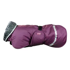 Toppa Pomppa Harness Jacket - labai šiltas žieminis paltas šunims, su diržo anga, slyvų spalvos