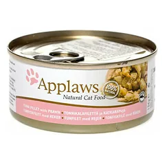 Applaws tuno filė su krevetėmis, drėgnas maistas katėms 156 g parduotuvėje 1petshop.lt