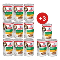HILL'S Science Plan Canine Puppy Chicken 370 g šuniukams 9+3 NEMOKAMAI