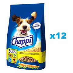 CHAPPI 12x500 g - sausas maistas šunims su paukštiena ir daržovėmis nuotrauka