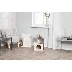 TRIXIE Junior Zamora draskyklė stulpas su būda, 60cm, smėlio — 3 nuotrauka