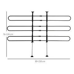 Automobilio pertvara šunims PawHut 150x124cm., juodos spalvos — 3 nuotrauka