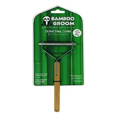 Bamboo Groom Dematting šukos su 17 dantų - bambukinės šukos šunims ir katėms, 17 kabliukų — 2 nuotrauka