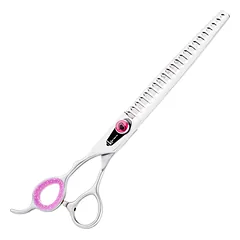 Kenchii Love Left Chunkers - grooming thinning shears for left-handed users, 22 teeth