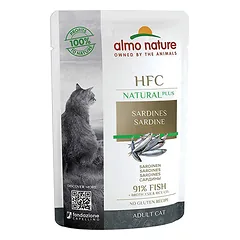 Almo Nature HFC Natural Plus Sardinės konservai katėms, 55 g