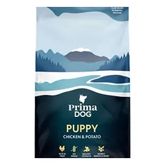 PrimaDog Puppy Chicken & Potato begliutenis sausas ėdalas šuniukams su vištiena, 20 kg