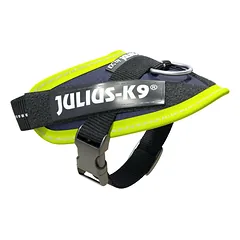 Julius - K9 IDC Powerharness Jeans Neon - aukštos kokybės šunų petnešos iš džinsinio ir neoninių spalvų