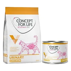 Concept for Life mišrus rinkinys Veterinary Diet Urinary, sausas maistas katėms, 80 - 99 g — 3 nuotrauka