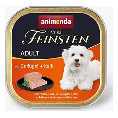 Animonda Vom Feinsten Adult with Poultry and Veal – konservai suaugusiems šunims su paukštiena ir veršiena, 150 g — 2 nuotrauka