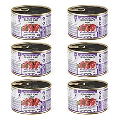 SUPER RAFI Mini su jautiena ir kalakutų širdimis 6x185g drėgnas maistas mažų veislių šunims