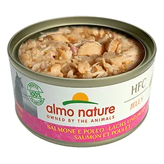 Almo Nature HFC Jelly Lašiša Ir Vištiena konservai katėms želė, 70 g — 2 nuotrauka