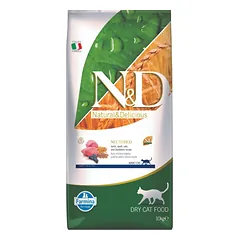 Farmina N&D Cat Low Grain Neutered Lamb, Blueberry sausas maistas sterilizuotiems katėms su aviena ir mėlynėmis, 10 kg