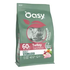 Oasy Superior Sterilized Turkey sausas pašaras su kalakutiena katėms