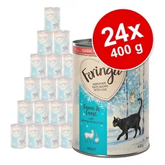 Limited Edition: Feringa Classic Meat žieminis meniu su žvėriena ir žąsiena, drėgnas maistas katėms — 3 nuotrauka