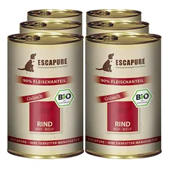 Escapure Beef Organic - ekologiškas šlapias maistas šunims, jautiena su daržovėmis ir žolelėmis