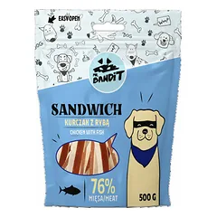 Mr.Bandit Sandwich su vištiena ir žuvimi, skanėstai šunims 500 g