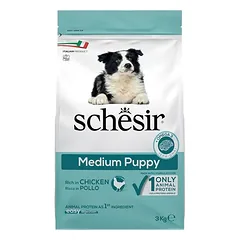 Schesir Dog Dry Medium Puppy mit Huhn