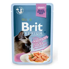 Brit Premium Cat Delicate konservai katėms Salmon for Sterilised in Gravy 85g x 24