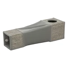 Kačių tunelis su 2 guoliais ir sizaliniais draskymo paviršiais, rudas ir pilkas, 98 x 30 x 30 cm