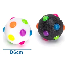 Nobleza LED disko kamuoliukas D6 cm juodas/baltas — 3 nuotrauka