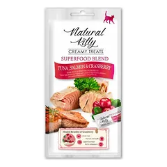 Natural Kitty Cat Creamy Treats Tuna, Salmon and Cranberry 48 g