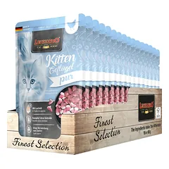 LEONARDO Finest Selection Kitten kačiukų ėdalas be grūdų su paukštiena 16 x 85 g